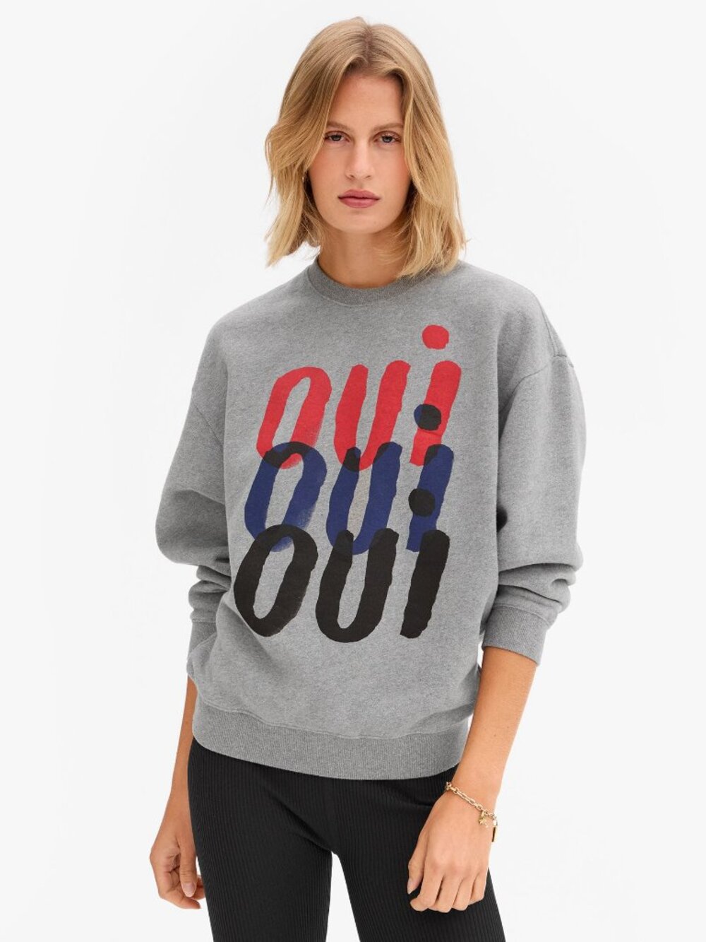 Clare V. Sweatshirt - Grey Melange Triple Oui
